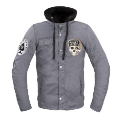 Чоловіча мотокуртка W-TEC Black Heart Garage Built Jacket - сірий/L