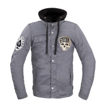 Чоловіча мотокуртка W-TEC Black Heart Garage Built Jacket - сірий/XL