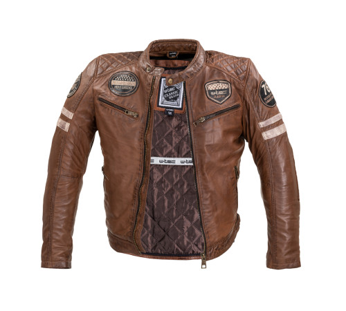 Чоловіча шкіряна куртка W-TEC Milano - коричневий / 4XL Чоловіча шкіряна куртка W-TEC Milano - коричневий / 4XL