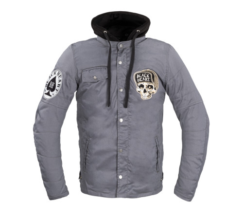 Чоловіча мотокуртка W-TEC Black Heart Garage Built Jacket - сірий/4XL Чоловіча мотокуртка W-TEC Black Heart Garage Built Jacket - сірий/4XL