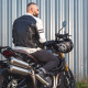 Чоловіча шкіряна мото куртка W-TEC Esbiker - чорно-біла/XXL