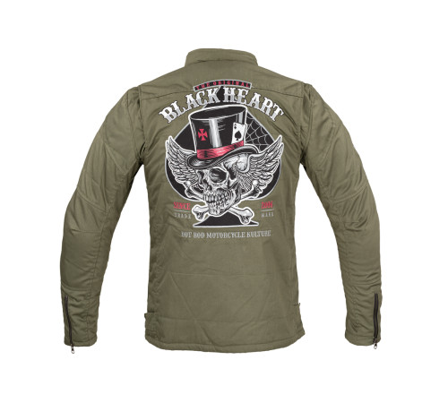 Чоловіча мотокуртка W-TEC Black Heart Hat Skull Jacket - хакі/XL Чоловіча мотокуртка W-TEC Black Heart Hat Skull Jacket - хакі/XL