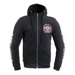 Чоловічий світшот з капюшоном W-TEC Black Heart Vintage Iron - чорний/S