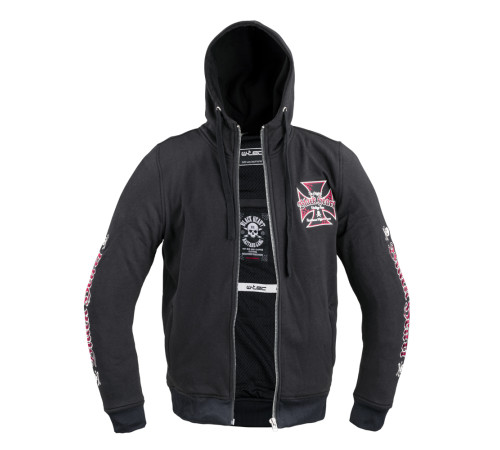 Чоловічий світшот з капюшоном W-TEC Black Heart Vintage Iron - чорний/М Чоловічий світшот з капюшоном W-TEC Black Heart Vintage Iron - чорний/М