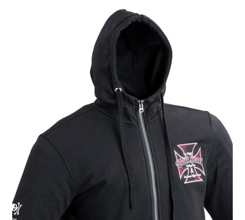 Чоловічий світшот з капюшоном W-TEC Black Heart Vintage Iron - чорний/4XL Чоловічий світшот з капюшоном W-TEC Black Heart Vintage Iron - чорний/4XL