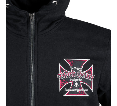 Чоловічий світшот з капюшоном W-TEC Black Heart Vintage Iron - чорний/4XL Чоловічий світшот з капюшоном W-TEC Black Heart Vintage Iron - чорний/4XL