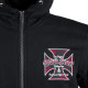 Чоловічий світшот з капюшоном W-TEC Black Heart Vintage Iron - чорний/4XL
