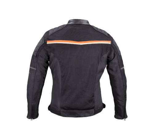 Чоловіча літня мото-куртка W-TEC 2Stripe - чорний / 5XL Чоловіча літня мото-куртка W-TEC 2Stripe - чорний / 5XL