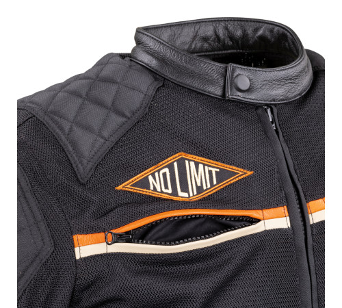 Чоловіча літня мото-куртка W-TEC 2Stripe - чорний / 5XL Чоловіча літня мото-куртка W-TEC 2Stripe - чорний / 5XL