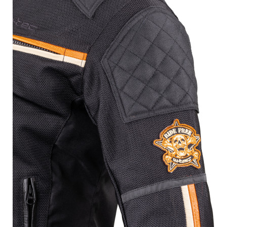 Чоловіча літня мото-куртка W-TEC 2Stripe - чорний / 5XL Чоловіча літня мото-куртка W-TEC 2Stripe - чорний / 5XL