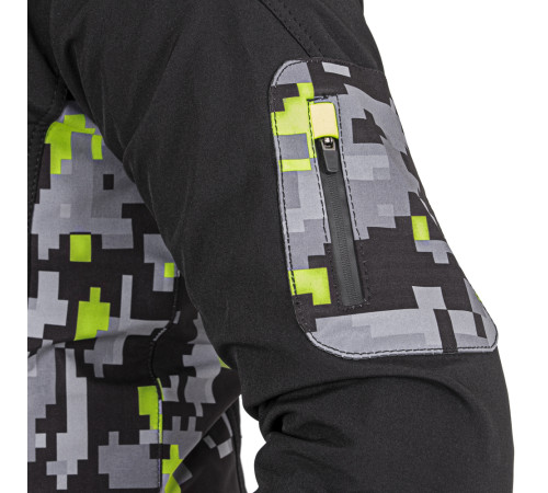 Чоловіча мото-куртка з капюшоном Softshell W-TEC Kybero - розмір 6XL / чорний Чоловіча мото-куртка з капюшоном Softshell W-TEC Kybero - розмір 6XL / чорний