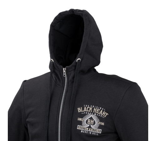 Чоловічий толстовка з капюшоном W-TEC Black Heart Kustom Kulture Hoodie - чорний/XL Чоловічий толстовка з капюшоном W-TEC Black Heart Kustom Kulture Hoodie - чорний/XL