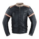 Чоловіча шкіряна мотокуртка W-TEC Hellsto - чорний / 5XL