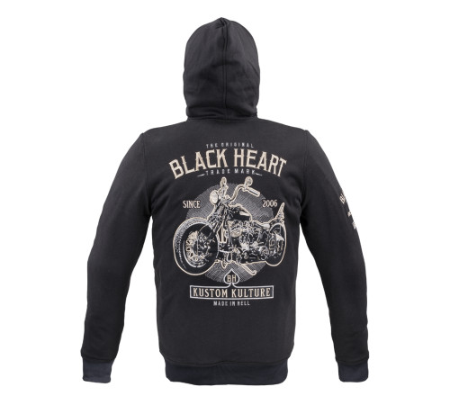 Чоловічий толстовка з капюшоном W-TEC Black Heart Kustom Kulture Hoodie - чорний/5XL Чоловічий толстовка з капюшоном W-TEC Black Heart Kustom Kulture Hoodie - чорний/5XL