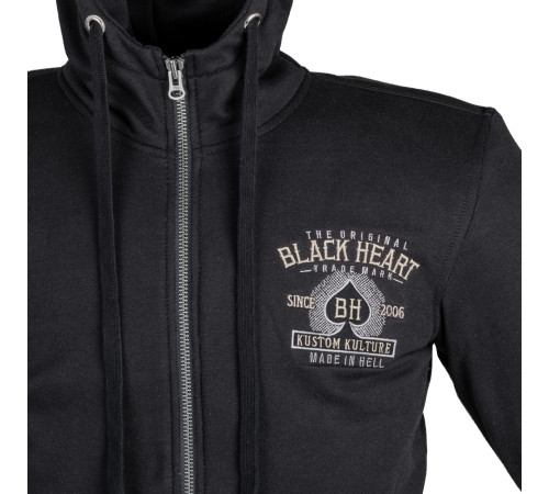 Чоловічий толстовка з капюшоном W-TEC Black Heart Kustom Kulture Hoodie - чорний/5XL Чоловічий толстовка з капюшоном W-TEC Black Heart Kustom Kulture Hoodie - чорний/5XL