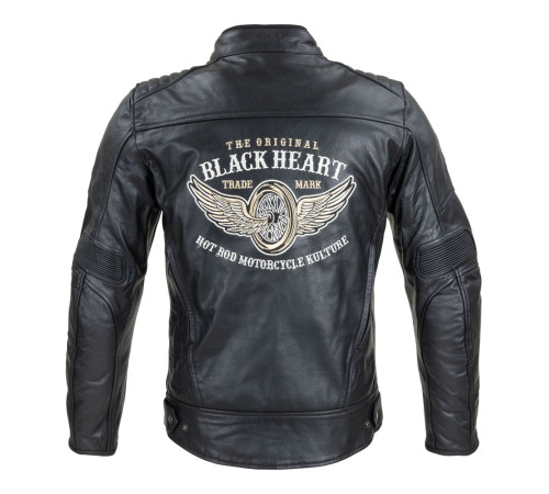 Чоловіча шкіряна мото куртка W-TEC Black Heart Wings Leather Jacket - чорний/4XL Чоловіча шкіряна мото куртка W-TEC Black Heart Wings Leather Jacket - чорний/4XL