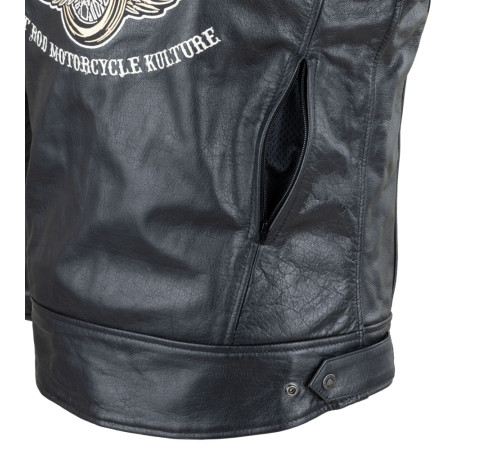 Чоловіча шкіряна мото куртка W-TEC Black Heart Wings Leather Jacket - чорний/4XL Чоловіча шкіряна мото куртка W-TEC Black Heart Wings Leather Jacket - чорний/4XL