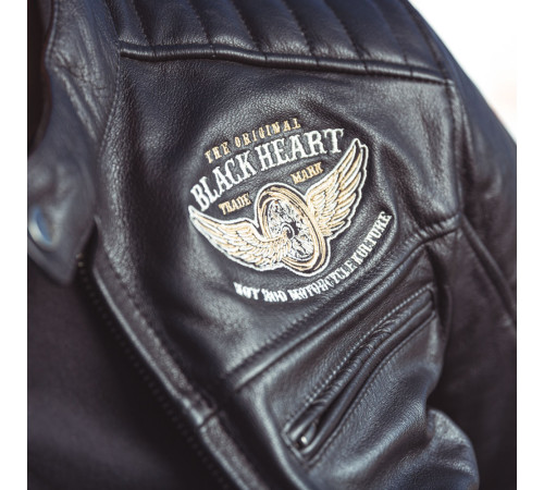 Чоловіча шкіряна мото куртка W-TEC Black Heart Wings Leather Jacket - чорний/4XL Чоловіча шкіряна мото куртка W-TEC Black Heart Wings Leather Jacket - чорний/4XL