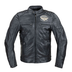 Чоловіча шкіряна мото куртка W-TEC Black Heart Wings Leather Jacket - чорний/5XL