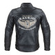 Чоловіча шкіряна мото куртка W-TEC Black Heart Wings Leather Jacket - чорний/5XL