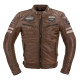 Чоловіча шкіряна куртка W-TEC Milano - коричневий / 3XL