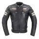 Чоловіча шкіряна куртка W-TEC Milano - чорний / 5XL