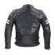 Чоловіча шкіряна куртка W-TEC Milano - чорний / 5XL