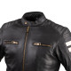 Чоловіча шкіряна мотокуртка W-TEC Stripe - чорний / 6XL
