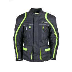 Чоловіча мотокуртка W-TEC Glomnitz NF-2205 - чорно-зелений / 4XL
