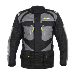  Чоловіча мото-куртка W-TEC Burdys Evo - розмір XXL, чорно-сіра