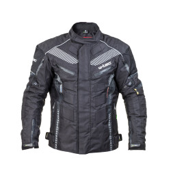 Чоловіча мотокуртка W-TEC Kamicer NF-2100 - чорно-сірий / 5XL