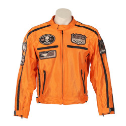 Літня мотокуртка BOS 6488 Orange - помаранчева/3XL
