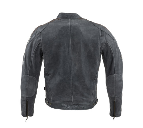 Чоловіча шкіряна мотокуртка W-TEC Dark Vintage - чорний / розмір 5XL Чоловіча шкіряна мотокуртка W-TEC Dark Vintage - чорний / розмір 5XL