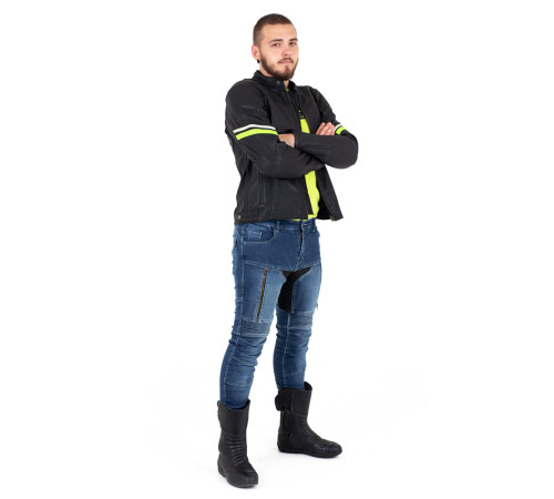 Шкіряна мото куртка W-TEC Montegi - Матовий чорний / 5XL Шкіряна мото куртка W-TEC Montegi - Матовий чорний / 5XL