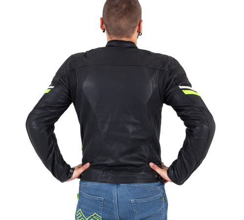 Шкіряна мото куртка W-TEC Montegi - Матовий чорний / 5XL Шкіряна мото куртка W-TEC Montegi - Матовий чорний / 5XL