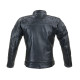 Шкіряна мото куртка W-TEC Losial - чорний / 6XL