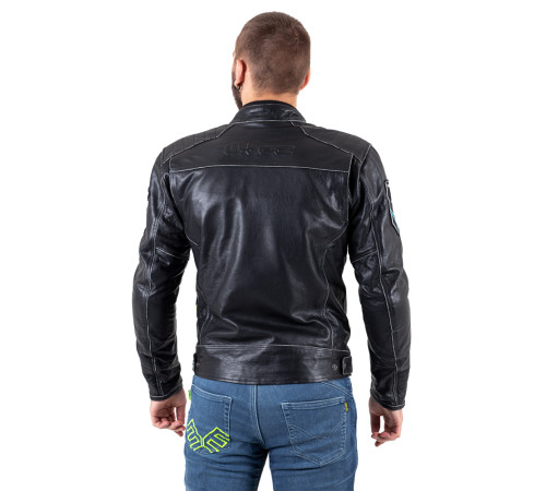 Шкіряна мото куртка W-TEC Losial - чорний / 6XL Шкіряна мото куртка W-TEC Losial - чорний / 6XL