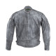 Чоловіча шкіряна мотокуртка W-TEC Sheawen Waxed Grey- сіра/розмір М