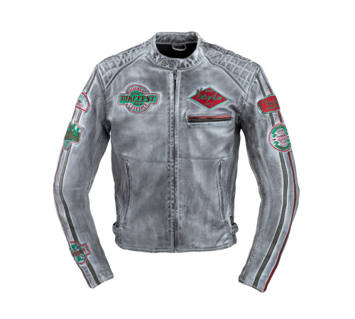 Чоловіча шкіряна мотокуртка W-TEC Sheawen Waxed Grey- сіра/розмір XL Чоловіча шкіряна мотокуртка W-TEC Sheawen Waxed Grey- сіра/розмір XL