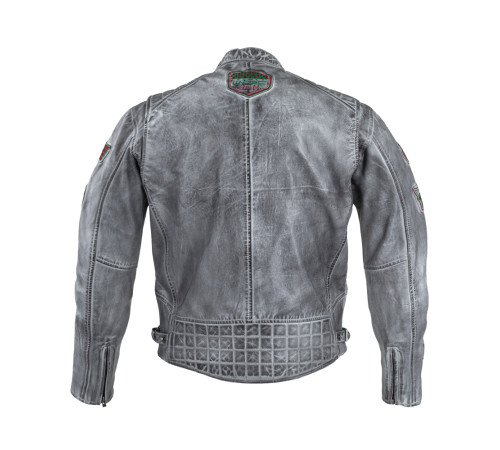 Чоловіча шкіряна мотокуртка W-TEC Sheawen Waxed Grey- сіра/розмір L Чоловіча шкіряна мотокуртка W-TEC Sheawen Waxed Grey- сіра/розмір L