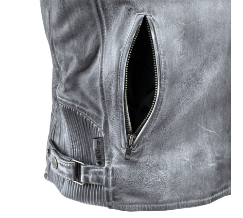 Чоловіча шкіряна мотокуртка W-TEC Sheawen Waxed Grey- сіра/розмір L Чоловіча шкіряна мотокуртка W-TEC Sheawen Waxed Grey- сіра/розмір L