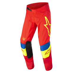 Штани для мотокросу Alpinestars Techstar Quadro Red/Fluo Yellow/Blue 2022 розмір 38
