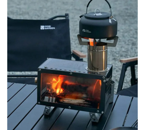 Піч дров'яна Mobi Garden NX22688001, чорна
