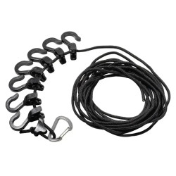 Мотузка з карабіном Mobi Garden NX21671055 430 см, чорна