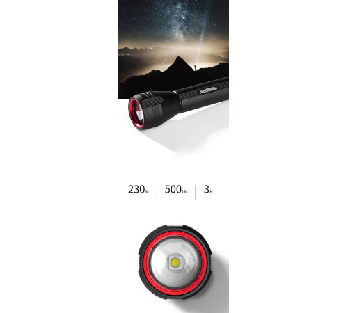 Ліхтар ручний Naturehike NH20ZM010, чорний Ліхтар ручний Naturehike NH20ZM010, чорний