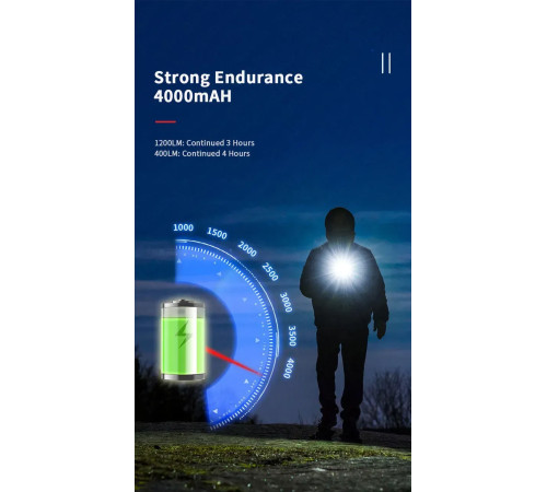 Ліхтар ручний Naturehike NH20ZM009, чорний Ліхтар ручний Naturehike NH20ZM009, чорний