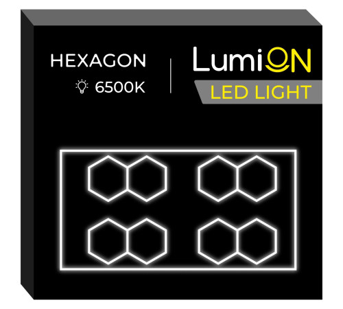 Світильник світлодіодний шестикутний LumiOn L0-4, 485 x 244 см Світильник світлодіодний шестикутний LumiOn L0-4, 485 x 244 см
