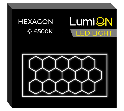 Світильник світлодіодний шестикутний LumiOn L0-5, 485 x 244 см Світильник світлодіодний шестикутний LumiOn L0-5, 485 x 244 см
