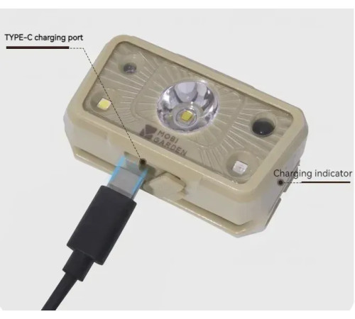 Ліхтар налобний Mobi Garden NX23673006 Zero 1200, бежевий Ліхтар налобний Mobi Garden NX23673006 Zero 1200, бежевий