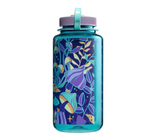 Пляшка для води Nalgene 1 л WM Blue w/Botanical Mushrooms, різнокольорова Пляшка для води Nalgene 1 л WM Blue w/Botanical Mushrooms, різнокольорова